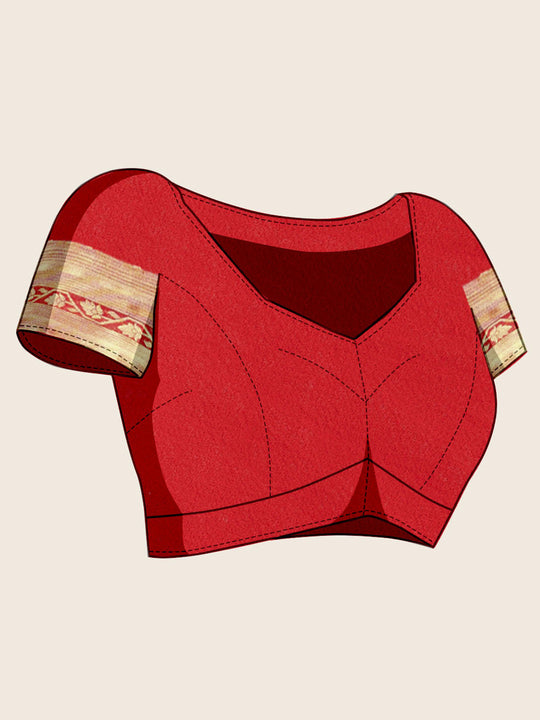 Georgette Banarasi Silk Saree With Blouse Piece