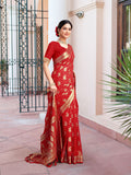 Georgette Banarasi Silk Saree With Blouse Piece