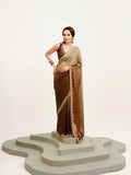 Embellished Beads And Stones Partywear Satin Saree