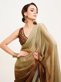 Embellished Beads And Stones Partywear Satin Saree