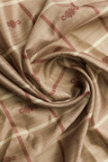 Beige Cotton Silk Saree With Blouse Piece