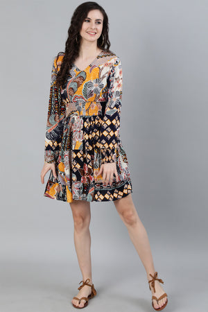 Women's Multi Coloured Floral Dress