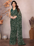 Green Georgette Ready To Wear Saree