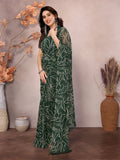 Green Georgette Ready To Wear Saree