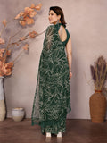 Green Georgette Ready To Wear Saree