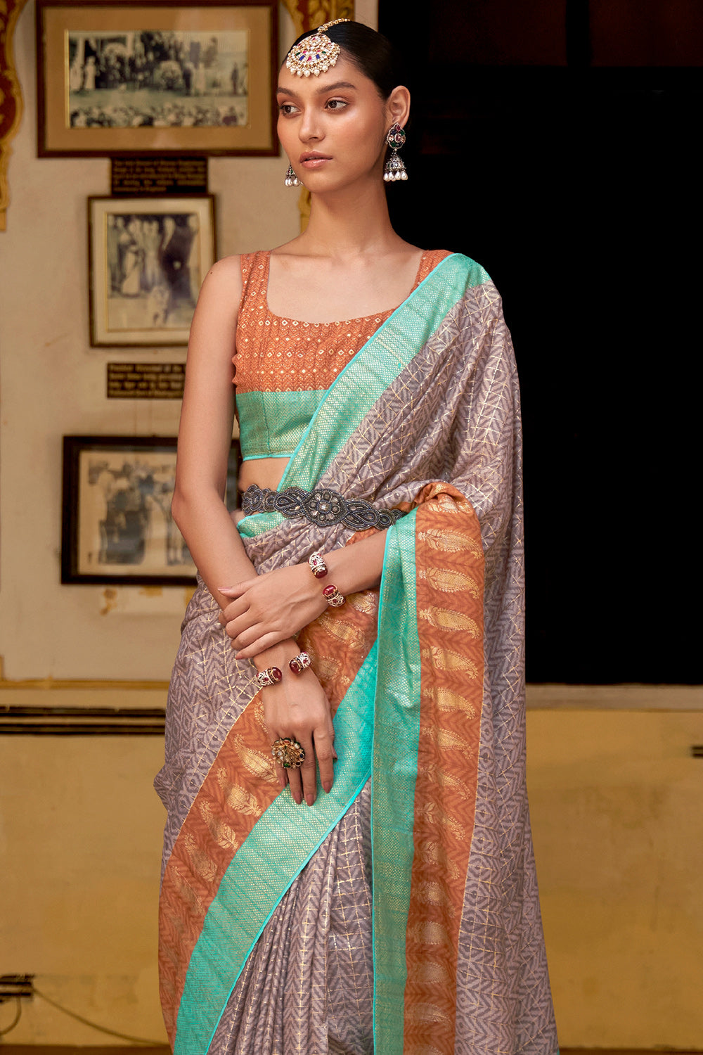 Buy Multicolor Silk Saree online-Karagiri