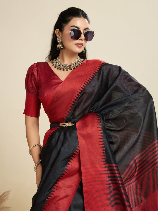 Raw Silk Saree Featuring Beautiful Solid Weaving