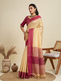 Raw Silk Saree Featuring Beautiful Solid Weaving