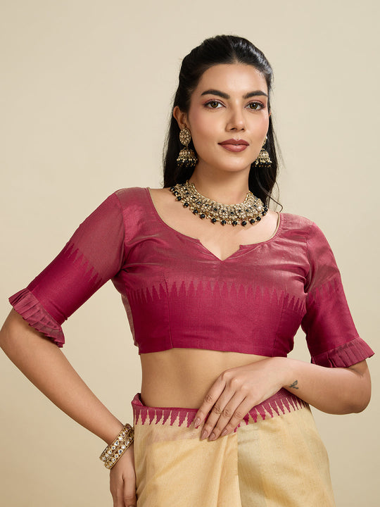 Raw Silk Saree Featuring Beautiful Solid Weaving