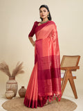 Raw Silk Saree Featuring Beautiful Solid Weaving