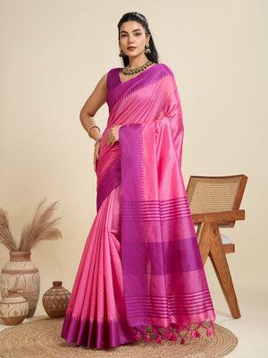Raw Silk Saree Featuring Beautiful Solid Weaving