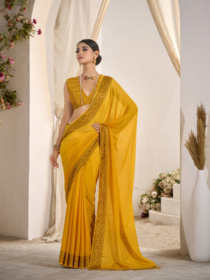 Crepe Silk Banarasi Saree With Blouse Piece