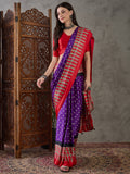 Purple Semi Modal Saree With Blouse Piece