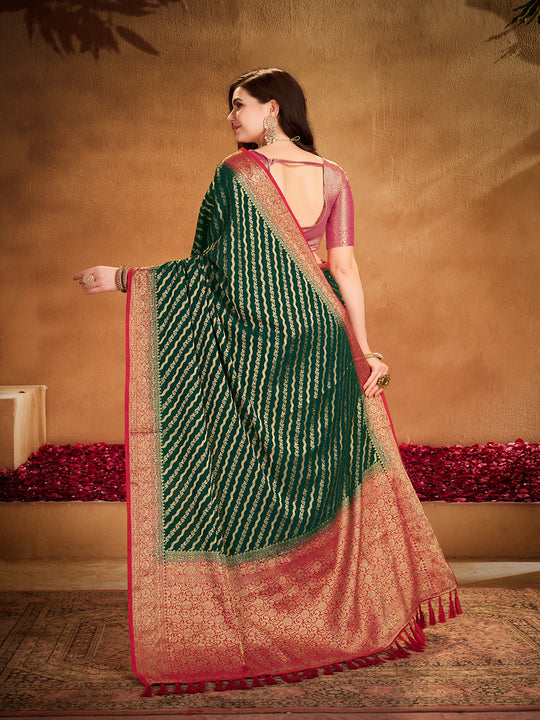 Georgette Banarasi Silk Saree With Blouse Piece