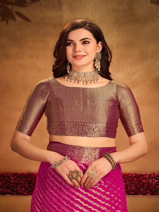 Georgette Banarasi Silk Saree With Blouse Piece