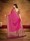 Georgette Banarasi Silk Saree With Blouse Piece