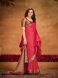 Georgette Banarasi Silk Saree With Blouse Piece