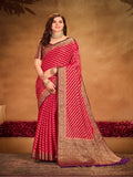 Georgette Banarasi Silk Saree With Blouse Piece