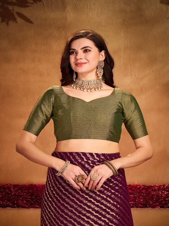 Georgette Banarasi Silk Saree With Blouse Piece