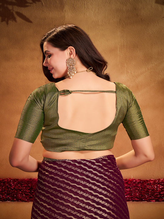 Georgette Banarasi Silk Saree With Blouse Piece