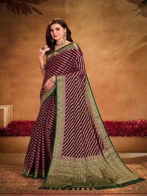 Georgette Banarasi Silk Saree With Blouse Piece