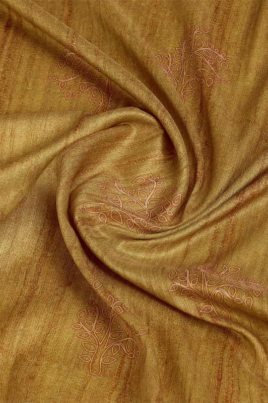 Yellow Cotton Silk Saree With Blouse Piece