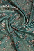 Sea Green Cotton Silk Saree With Blouse Piece