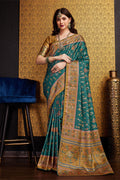 Green Silk Warli Printed Saree