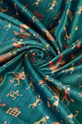 Green Silk Warli Printed Saree