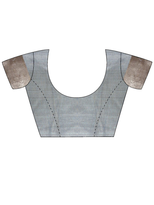 Blue Silk Festive Wear Saree With Blouse Piece