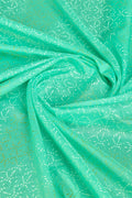 Teal Georgette Saree With Blouse Piece