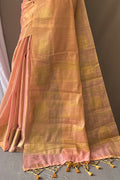 Peach Silk Saree