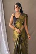 Hunter Green Silk Saree