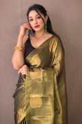 Hunter Green Silk Saree