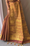 Taffy Pink Silk Saree
