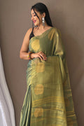 Mint Green Silk Saree