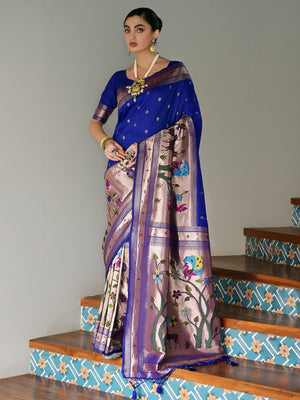 Royal Paithani Silk Saree With Blouse Piece