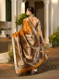 Yellow Soft Tussar Silk Saree With Blouse Piece