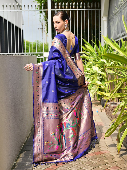 Royal Paithani Silk Saree With Blouse Piece