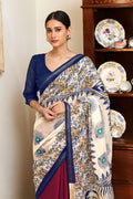 Champagne Beige Linen Blend Saree