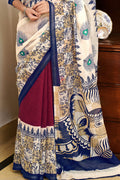 Champagne Beige Linen Blend Saree