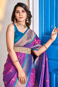 Magenta Violet Paithani Saree