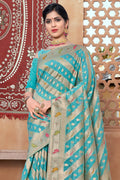 Sky Blue Organza Saree