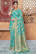 Sky Blue Organza Saree
