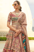 Multicolor Silk Lehenga Choli (Semi-Stitched)