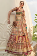 Multicolor Silk Lehenga Choli (Semi-Stitched)