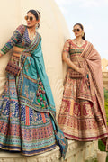 Multicolor Silk Lehenga Choli (Semi-Stitched)