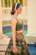 Teal Green Silk Lehenga Choli (Semi-Stitched)