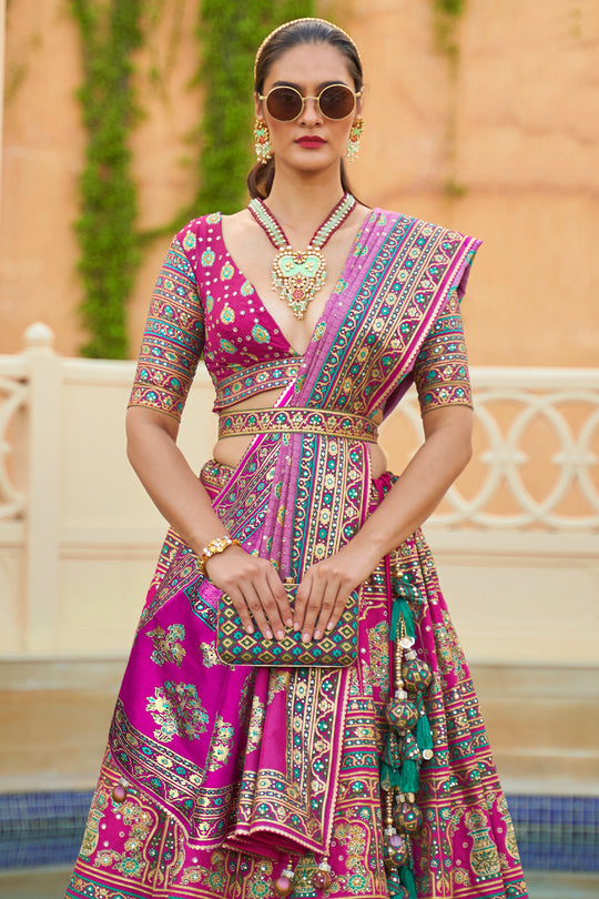 Special Pink Silk Lehenga Choli