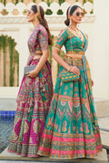 Sea Green Silk Lehenga Choli